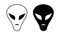 Alien mask.Vector icons alien. Alien face logo