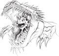 Alien Parasite Monster Sketch Royalty Free Stock Photo