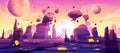 Alien planet landscape for space game background