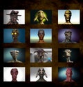 Alien portrait varied