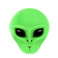 The alien portrait white bk Royalty Free Stock Photo