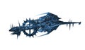 Alien ship isolated with clipping path