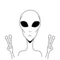 Alien is showing a sign of peace