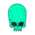 Alien skull . UFO head skeleton. Vector illustration