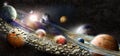 Alien solar system Royalty Free Stock Photo