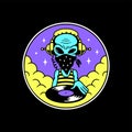 ALIEN SPACE DJ WITH TURNTABLE COLOR BLACK