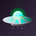 Alien spaceship, spacecrafts and ufo vector Royalty Free Stock Photo