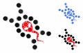Alien Sperm Replication Mosaic Icon of Circles