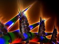 Alien Spikes - Fractal Design Art Illustration Backdrop