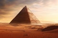 Alien stone pyramid. Generate Ai Royalty Free Stock Photo