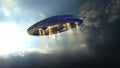 Alien UFO near Earth