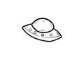 Alien ufo plane icon drawing doodle