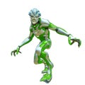 Alien warrior attack Royalty Free Stock Photo