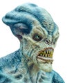 Alien warrior portrait side view Royalty Free Stock Photo