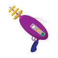 Alien weapon cartoon icon