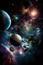 alien world, deep space landscape Royalty Free Stock Photo