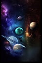 alien world, deep space landscape Royalty Free Stock Photo