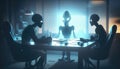 Aliens discussion. Created with Generative AI technology