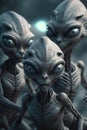 Aliens and extra terrestrials from another planet Royalty Free Stock Photo
