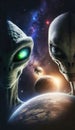 Aliens and extra terrestrials from another planet Royalty Free Stock Photo
