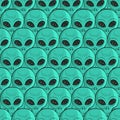 Aliens seamless pattern.