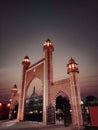 Aligarh, Uttar Pradesh, India - jan 27, 2021 : Centenary Gate of Aligarh Muslim University Aligarh Uttar Pradesh. The University w
