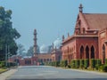 Aligarh, Uttar Pradesh, India - May 07, 2019 : Strachey Hall and Jama Masjid of Aligarh Muslim University Aligarh Uttar Pradesh.