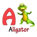 Aligator with alphabate