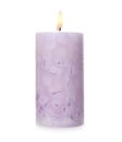 Alight color wax candle on white