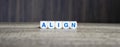 Align boggle word cubes on dark background