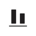 Align bottom icon Flat line illustration