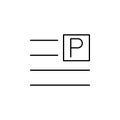 Align, inline, right, text icon. Element of text and typography for mobile concept and web apps icon. Thin line icon for Royalty Free Stock Photo