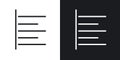 Align left vecor icon set