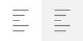 Align left vecor icon set