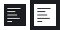 Align left vecor icon set