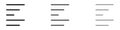 Align left vecor icon set