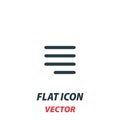 Align right icon in a flat style. Vector illustration pictogram on white background. Isolated symbol suitable for mobile concept,