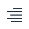 align right icon vector from text editor concept. Thin line illustration of align right editable stroke. align right linear sign
