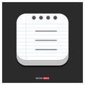 Align text icon Gray icon on Notepad Style template Vector EPS 1