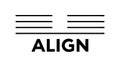 ALIGN Text Icon, Layout and Formatting, vector design Generative AI Royalty Free Stock Photo