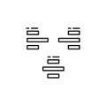 Align text icon. Simple line, outline vector elements of design tools for ui and ux, website or mobile application