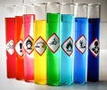 Aligned Chemical Danger pictograms - Explosive Royalty Free Stock Photo