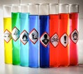 Aligned Chemical Danger pictograms - Serious Health Hazard Royalty Free Stock Photo