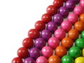 Aligned chewing gum balls by color Royalty Free Stock Photo