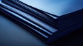 aligned smooth navy blue paper