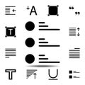 alignment, editorial , text icon. Simple glyph, flat vector of Text editor set icons for UI and UX, website or mobile application
