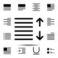 alignment, editorial, text icon. Simple glyph, flat vector of Text editor set icons for UI and UX, website or mobile application