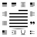 alignment, editorial, text icon. Simple glyph, flat vector of Text editor set icons for UI and UX, website or mobile application