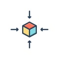 Color illustration icon for Alignment, adjustment and order