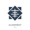 alignment icon in trendy design style. alignment icon isolated on white background. alignment vector icon simple and modern flat Royalty Free Stock Photo